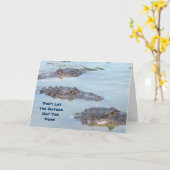 お祝いのわにカード カード (黄色い花)