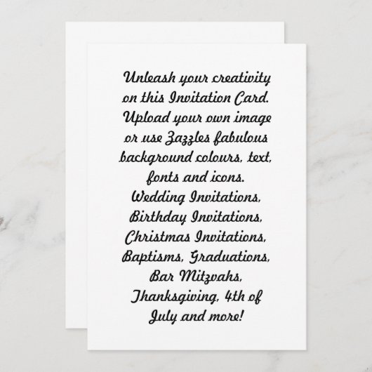 お祝いのアナウンスを作成する 招待状 (正面/裏面)