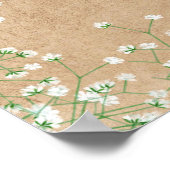 お祝いのウェディングボホテンプレートをパーソナライズ ポスター (角)