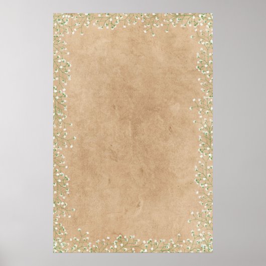 お祝いのウェディングボホテンプレートをパーソナライズ ポスター (正面)