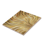 お祝いのエレガントな金ゴールドの抽象的な流れることは縞で飾ります タイル (側面)