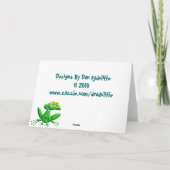 お祝いのカエル カード (裏面)