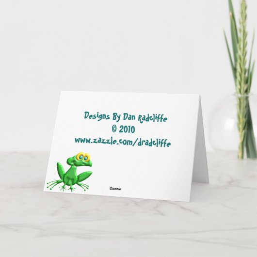 お祝いのカエル カード (裏面)