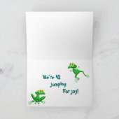 お祝いのカエル カード (内部)