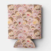 お祝いのカップケーキのパターン 缶クーラー (裏面)