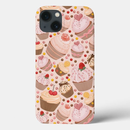 お祝いのカップケーキのパターン Case-Mate iPhoneケース (裏面)