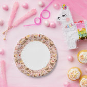 お祝いのカップケーキの柄 ペーパープレート (パーティー)