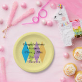 お祝いのカラフルでモダンなスタイルの卒業 ペーパープレート (パーティー)