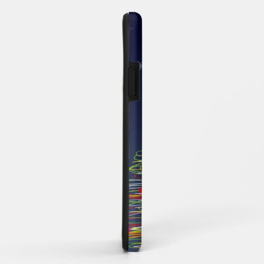 お祝いのカラフルなクリスマスツリー(それをカスタマイズ!) Case-Mate iPhoneケース (裏面/右)