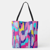 お祝いのカラー抽象芸術プリント トートバッグ (裏面)