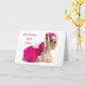 お祝いのカードで着飾って「おめでとう」と言っている カード (黄色い花)