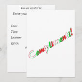 お祝いのカード 招待状 (正面/裏面)