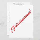 お祝いのカード 招待状 (正面/裏面)