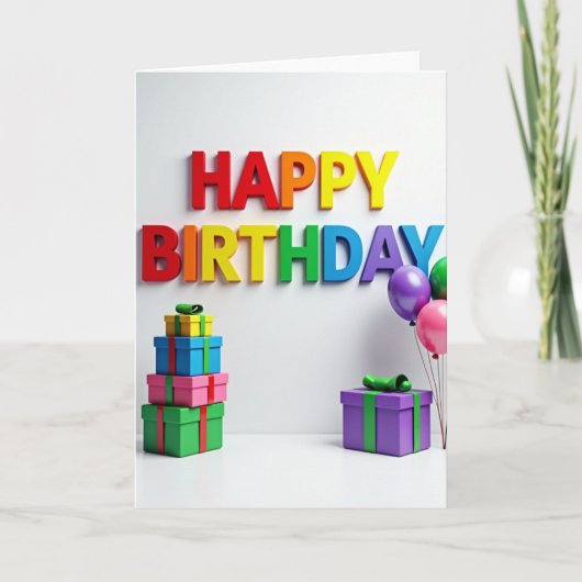 お祝いのギフト 誕生日カード カード (正面)