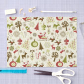 お祝いのクリスマスの休日 薄葉紙 (クラフト)