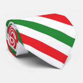 お祝いのクリスマスの赤い緑の白のストライブ柄のタイ ネクタイ (ロール)