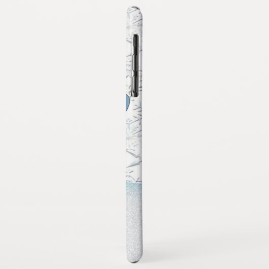 お祝いのクリスマスの雪だるまは名前を加えます Case-Mate iPhoneケース (裏面/左)