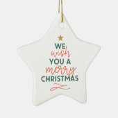 お祝いのクリスマススターの形をしたオーナメント セラミックオーナメント (右)