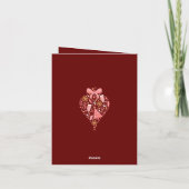 お祝いのクリスマスツリーをブルゴーニュ カード (裏面)