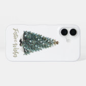 お祝いのクリスマスツリー iPhone 16ケース (裏面横)