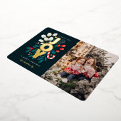 お祝いのクリスマスフォト・フォイル・カード 箔シーズンカード (回転した状態)