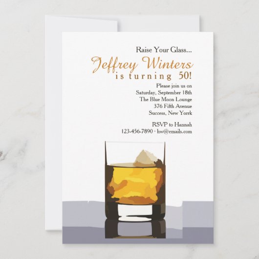 お祝いのグラスを掲げての招待状 招待状 (正面)