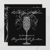 お祝いのグラス招待状 招待状 (正面/裏面)