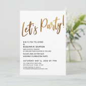 お祝いのゴールド手書き受付 招待状 (スタンド正面)