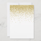 お祝いのゴールド ブラック ホワイト 退職のお知らせ 招待状 (裏面)