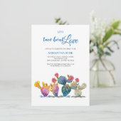 お祝いのサボテンのブライダルシャワーのフェスタ 招待状 (スタンド正面)