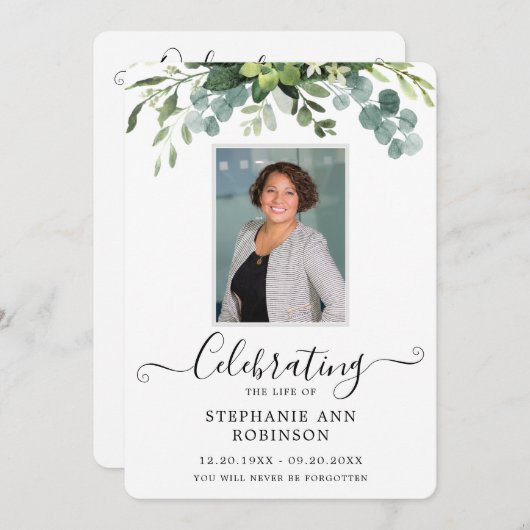 お祝いのサービスのライフフォト順序 プログラム (正面/裏面)