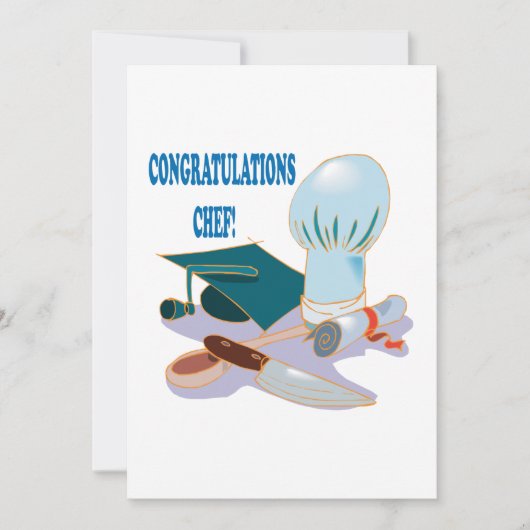 お祝いのシェフ 招待状 (正面)