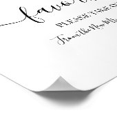 お祝いのシャワーのための水彩花のサイン ポスター (角)