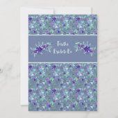 お祝いのシャワー結婚または紫のフローラ ノートカード (正面)