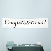 お祝いのシンプルな白黒の旗の印 横断幕 (トレードショー)