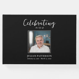 お祝いのシンプル写真カスタム葬儀 ゲストブック