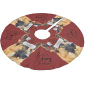 お祝いのジャーマン・シェパードの休日 ブラッシュドポリエステルツリースカート (アングル)