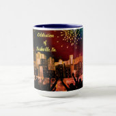 お祝いのナッシュビル市， Tn.マグ マグカップ (中央)