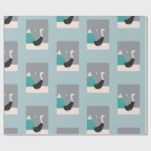 お祝いのハクガンの包装紙 ラッピングペーパー (フラット)