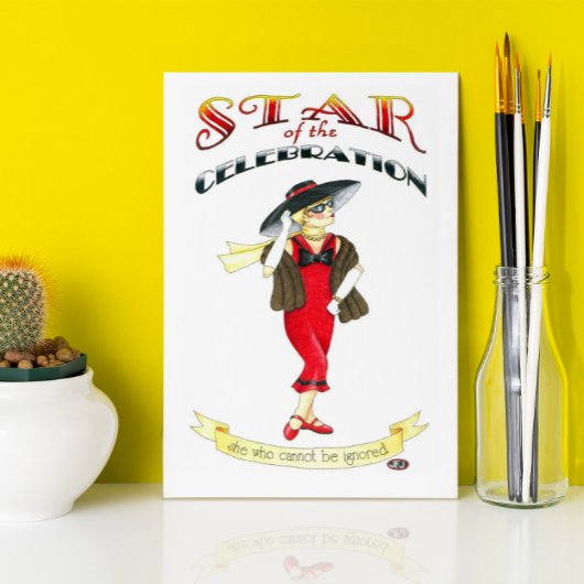 お祝いのバースデー・カードの星 カード