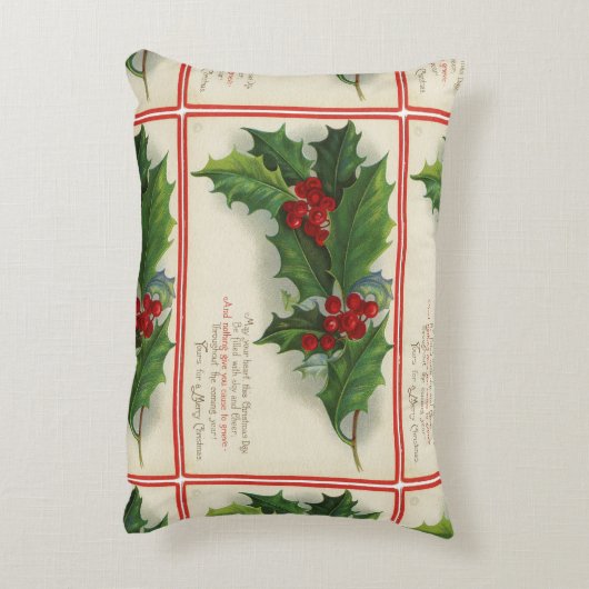 お祝いのヒイラギおよび果実Stecher アクセントクッション (裏面(縦))