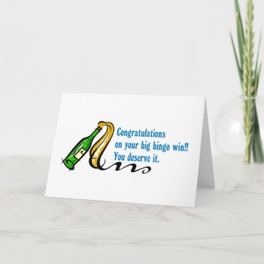 お祝いのビンゴの勝者 カード (正面)