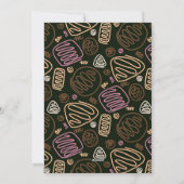 お祝いのピンク ワンラインアート クリスマス ファミリーフォト (裏面)