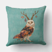 お祝いのフクロウの木の枕 クッション (裏面)