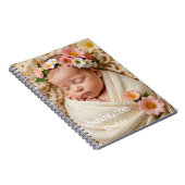 お祝いのベビーの写真のカスタム作成 ノートブック (右側)