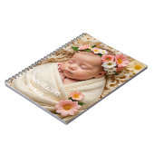 お祝いのベビーの写真のカスタム作成 ノートブック (左側)