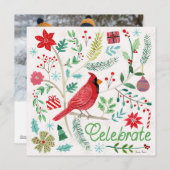 お祝いのホリデー - お祝いを シーズンカード (正面/裏面)