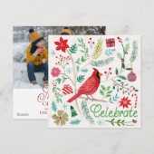 お祝いのホリデー - 祝う シーズンカード (正面/裏面)