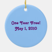 お祝いのマイル標石の人間関係賞 セラミックオーナメント (裏面)