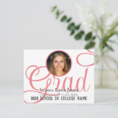 お祝いのメッセージ入り卒業写真台本 ポストカード (スタンド正面)